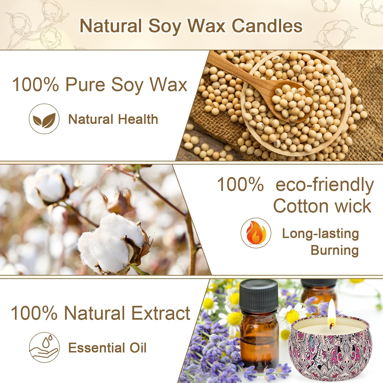 Soy Wax Metal Scented Candle - View 3