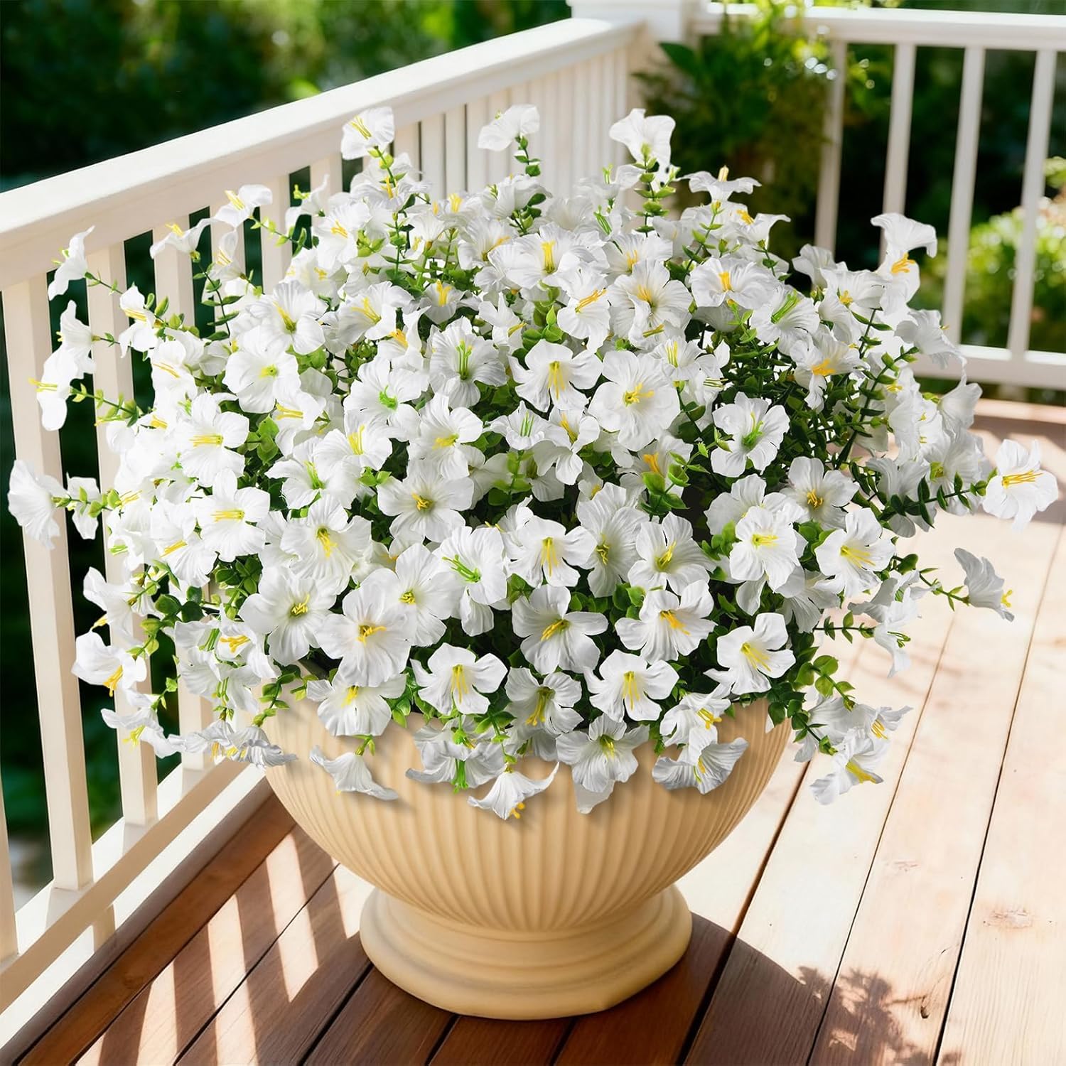 Pink Faux Plant — White