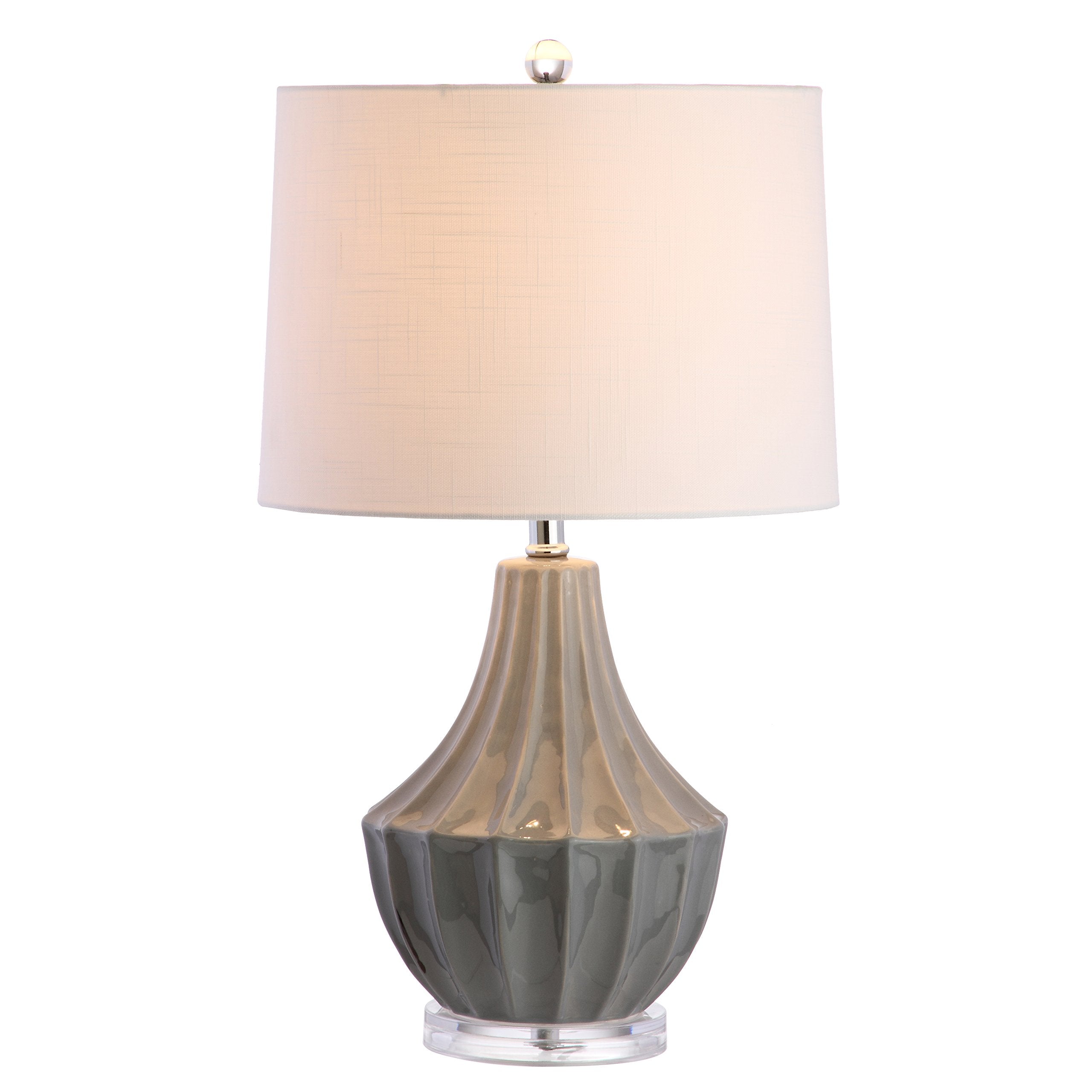 Linen Modern Beige Desk Lamp — 24.5"