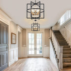 Farmhouse Black Chandelier — 5-Light - View 8