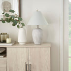 Vintage Farmhouse Beige Table Lamp — 23" - View 3
