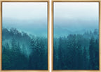 Framed Farmhouse Fabric Canvas Wall Art — 24" — 24" x 36" x 2 Panels NATURAL