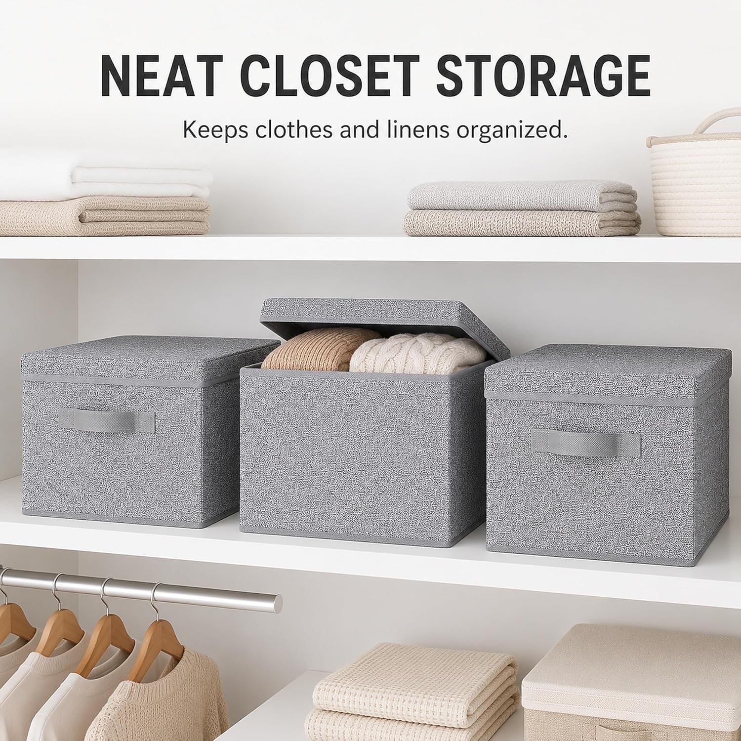 Beige Storage Bin - View 4