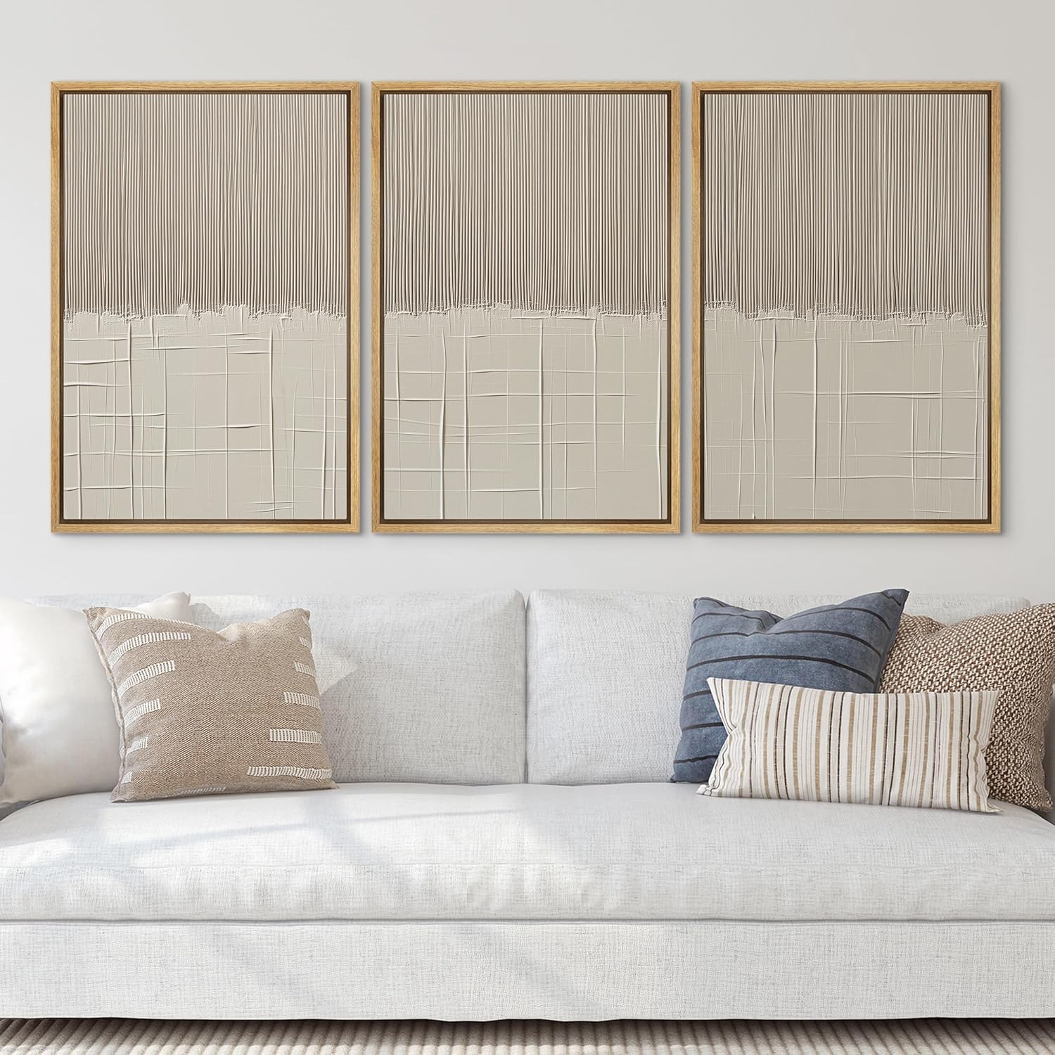 Framed Boho Fabric Wall Art — 24" - View 3