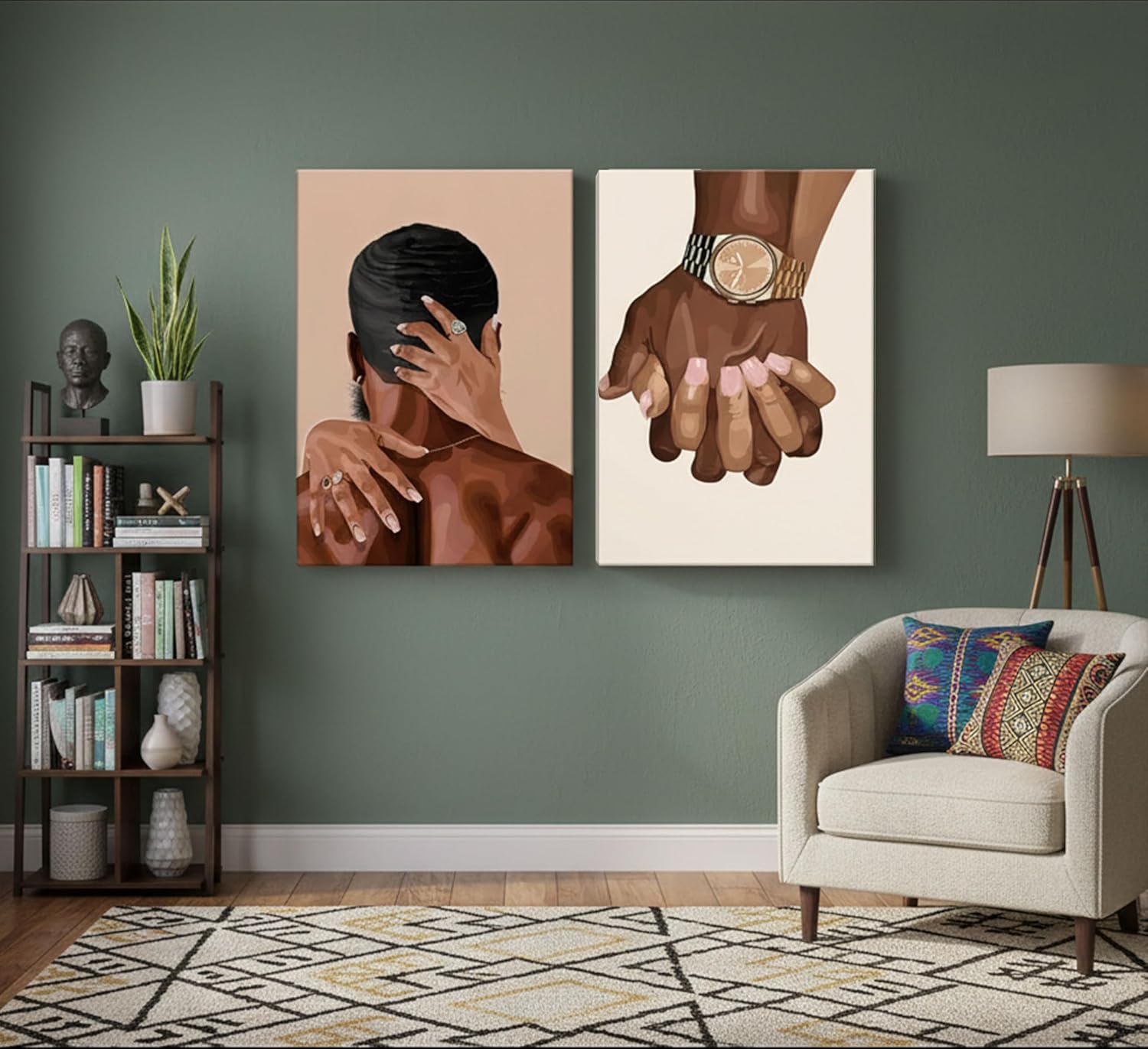Black Canvas Wall Art — 12x16 - View 4