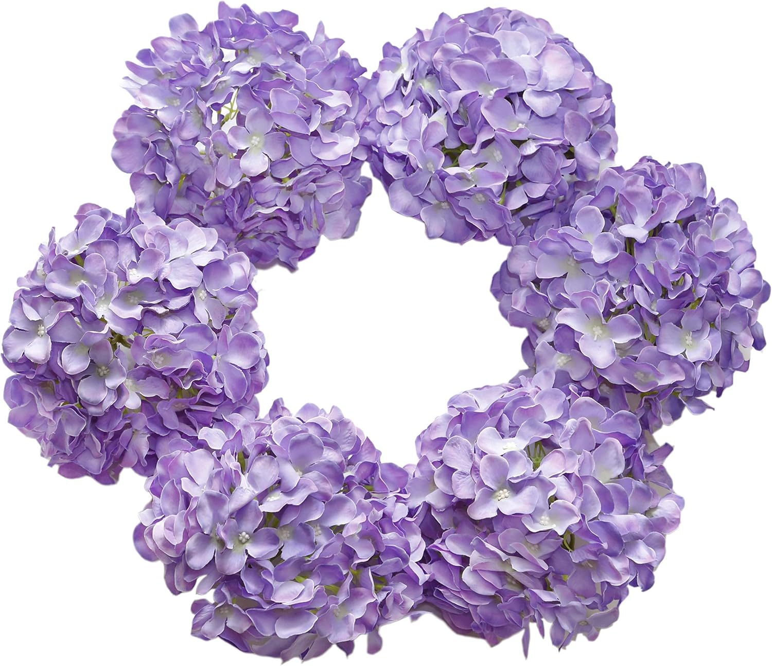 Beige Artificial Flowers — Set of 6 — Purple