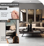 Rectangular Luxe Black Wall Mirror - View 8