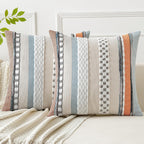 Chenille Boho Black Throw Pillow Cover — 18" — 18" x 18" (Pack of 2)