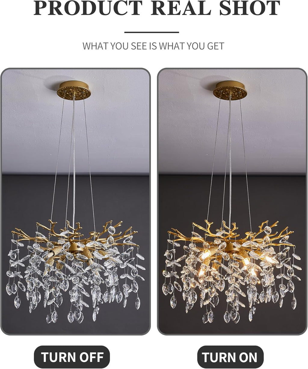 Round Luxe Black Chandelier — 6-Light - View 2