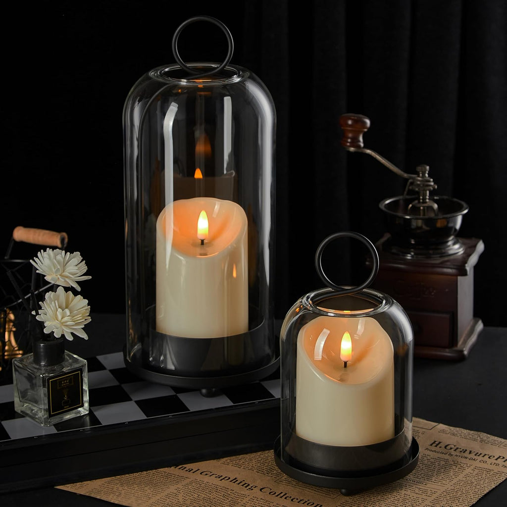 Vintage Luxe Black Pillar Candle — 5" — Black
