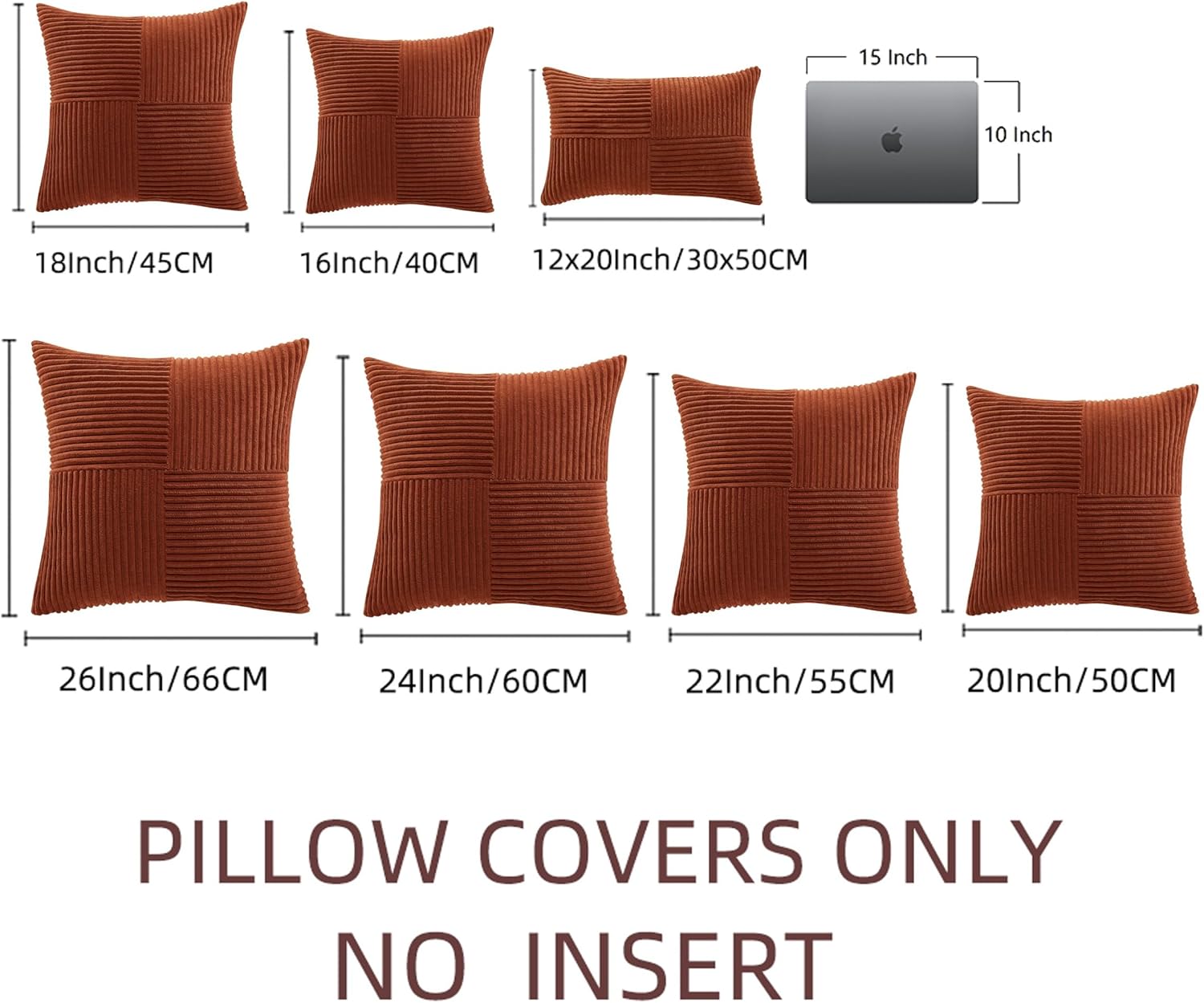 Boho Beige Throw Pillow Cover — 18" - View 9