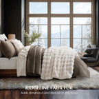 Luxe Beige Throw Pillow — 50" - View 2