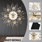 Round Luxe Gold Wall Art — 20" - View 2