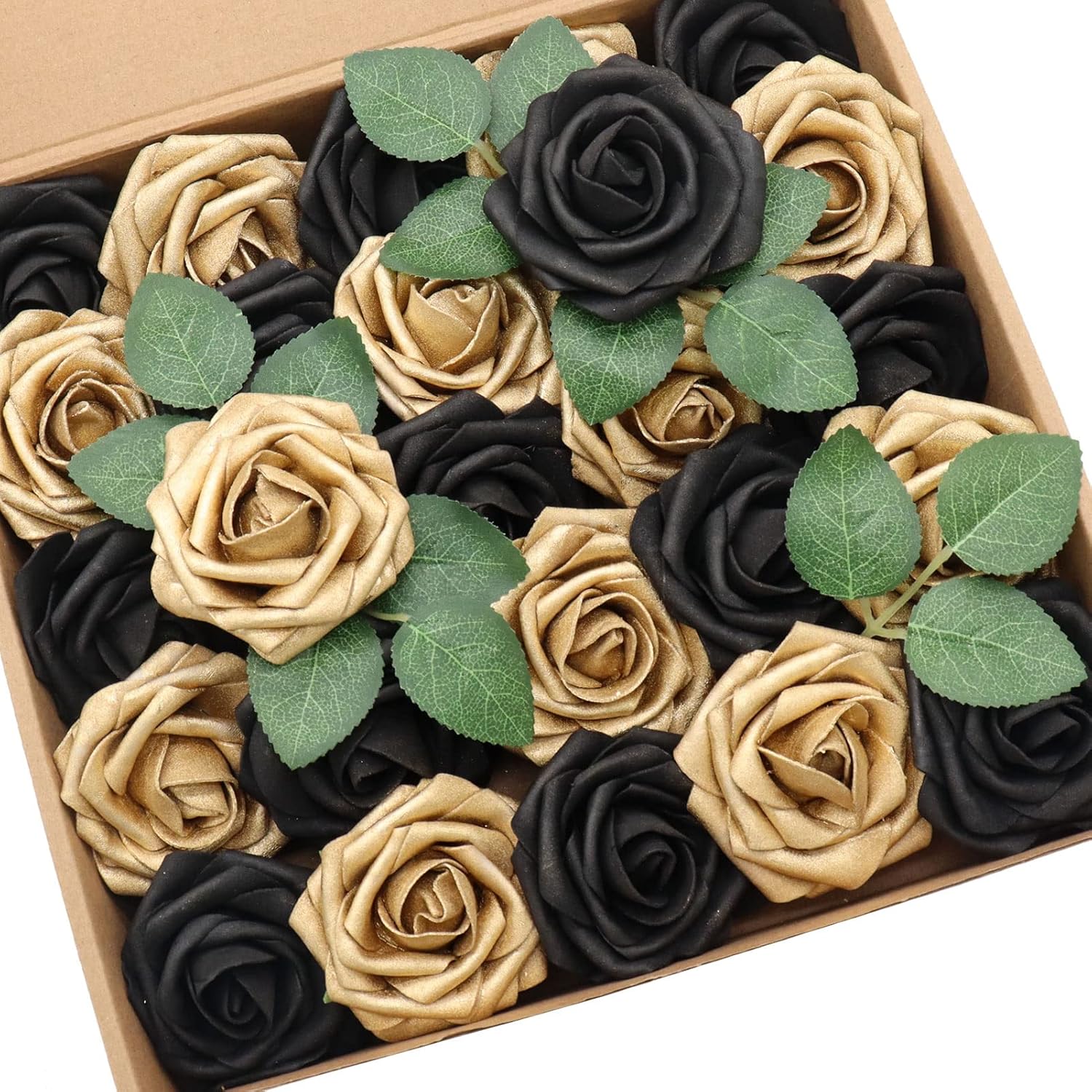 Beige Artificial Plant — 3" — Gold & Black