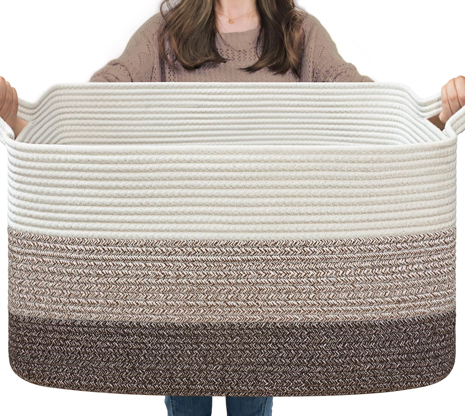 Boho Black Throw Pillow — 21.6" — White Brown