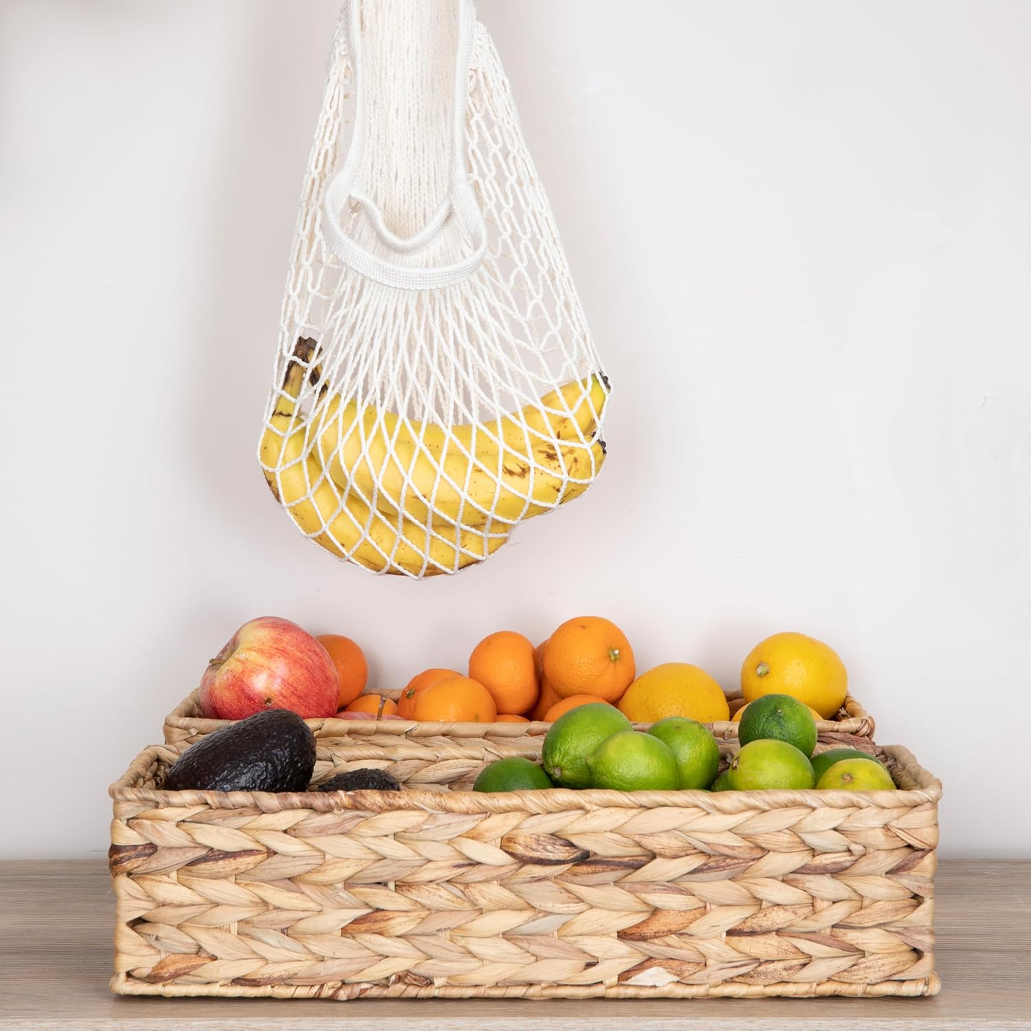 Rectangular Beige Storage Basket - View 8
