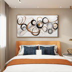 Framed Modern Black Canvas Wall Art — 48" - View 2