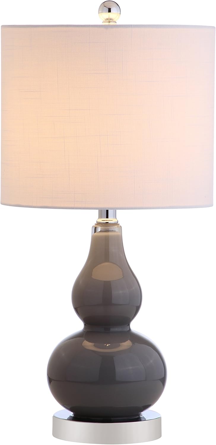 Linen Modern Black Nightstand Lamp — 20.5" — Single