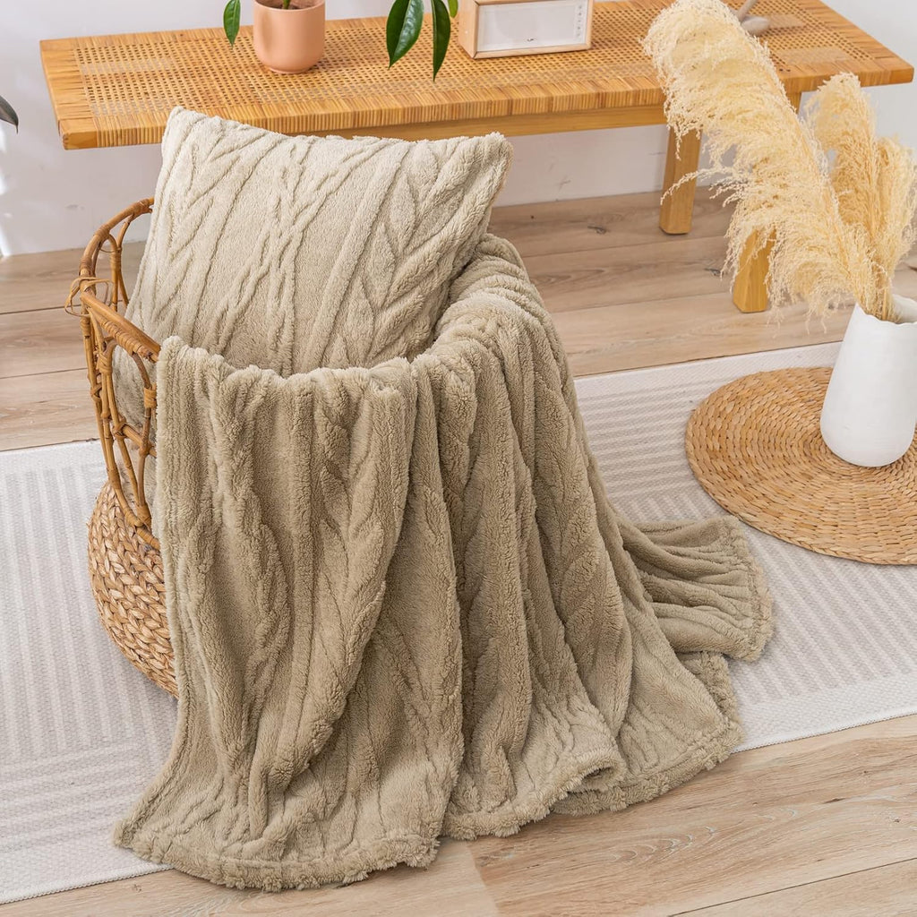 Beige Throw Pillow — 50" - View 4
