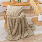 Beige Throw Pillow — 50" - View 4