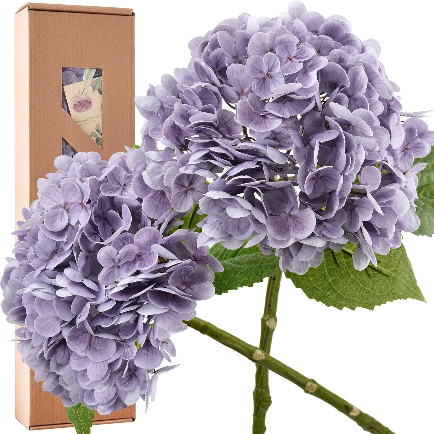 Blue Artificial Flowers — Faded Purple (2 Stems)