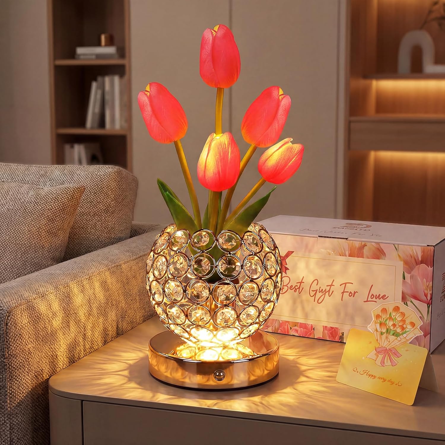 USB Luxe Blue Bedside Lamp — red-tulip
