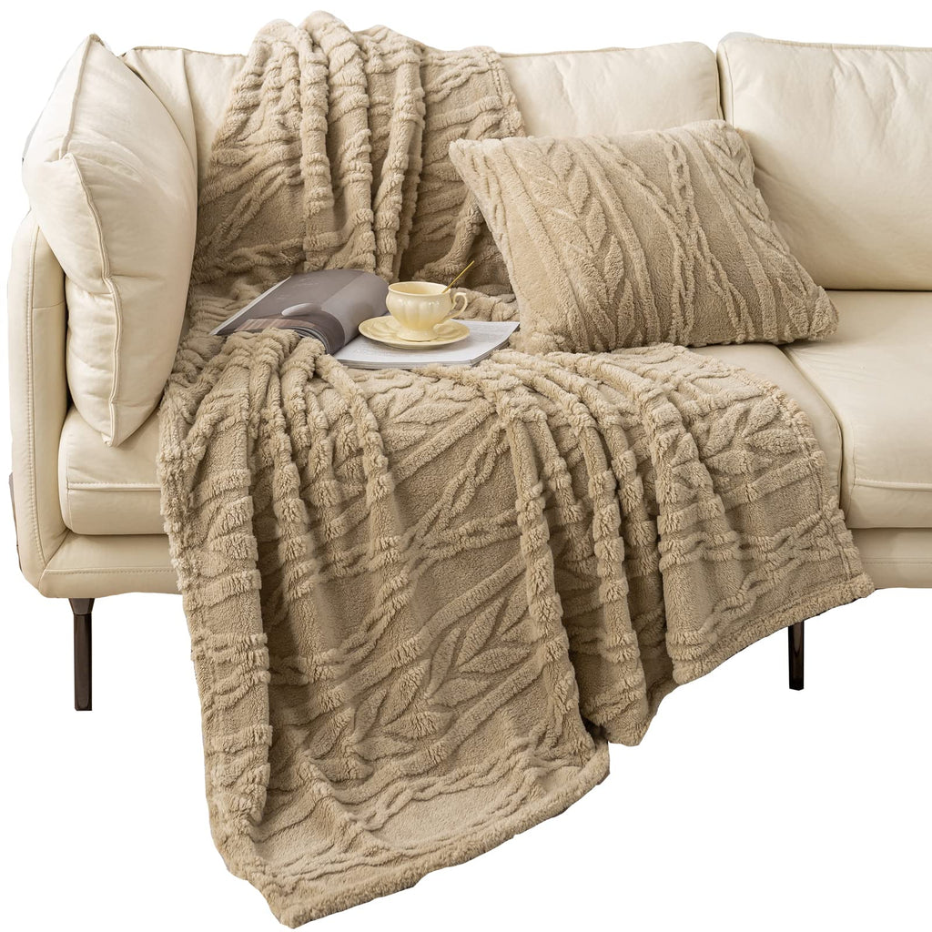 Beige Throw Pillow — 50"