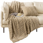 Beige Throw Pillow — 50"