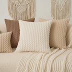 Lumbar Boho Beige Pillow Cover — 24" - View 7
