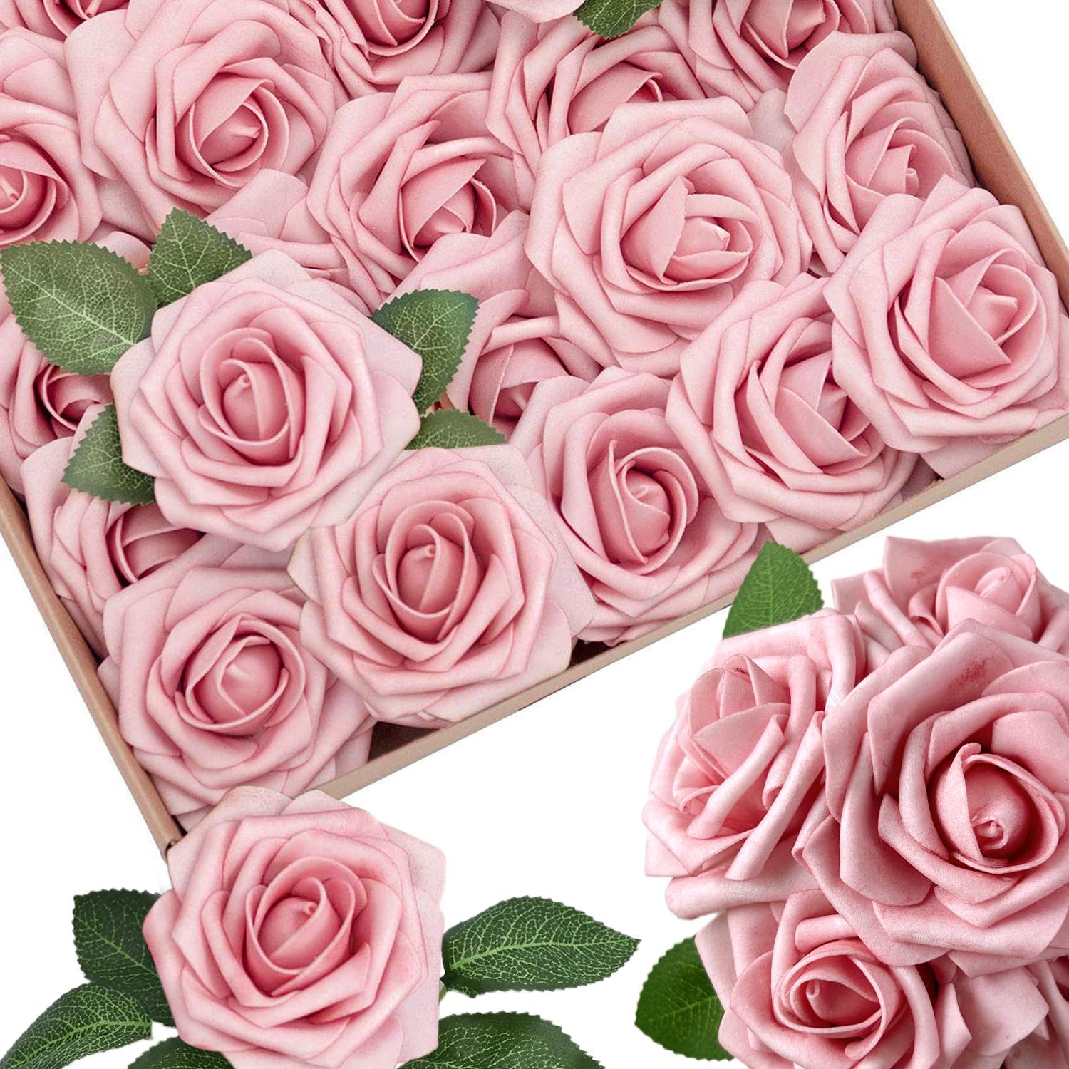 Beige Artificial Flowers — Blush Pink