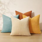 Velvet Boho Beige Throw Pillow Cover — 20"