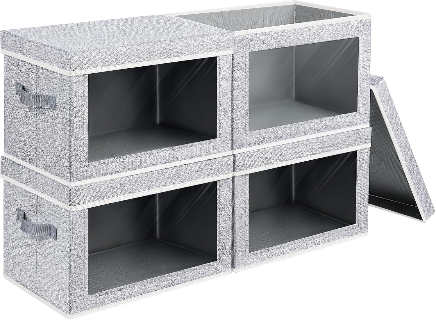 Beige Storage Bin — Light Grey