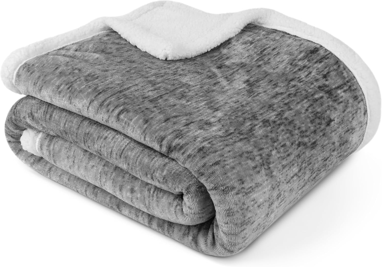 Beige Throw Pillow — 60" — Melange Charcoal