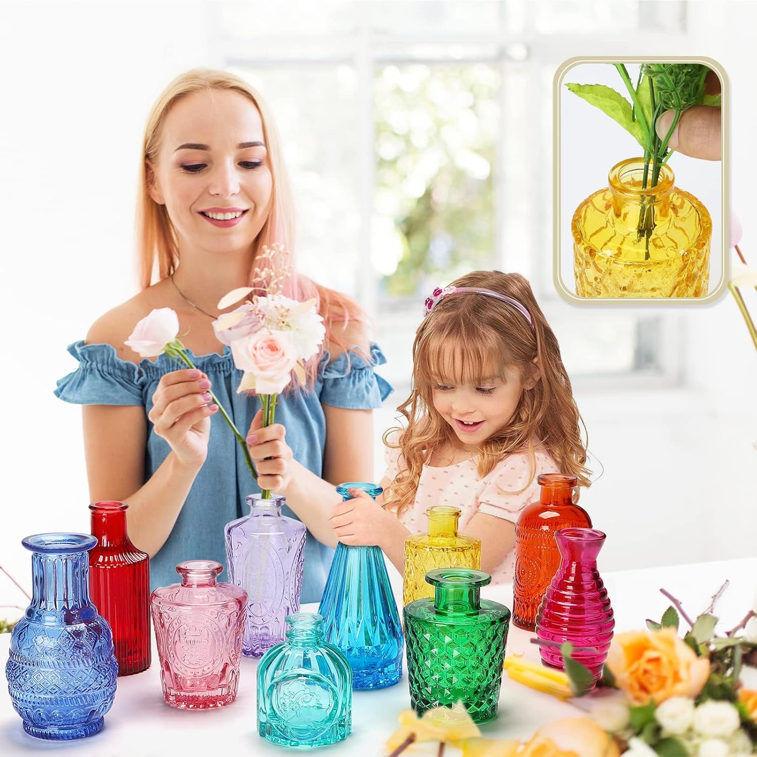 Vintage Blue Flower Vase - View 4