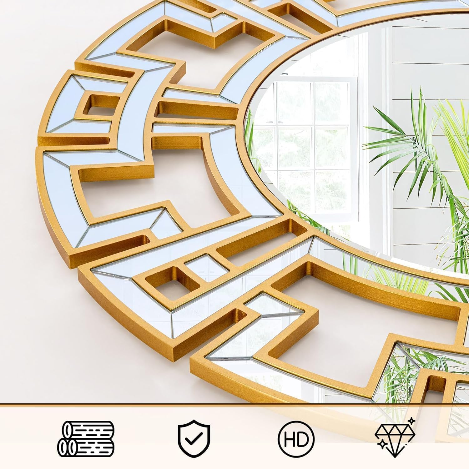 Beveled Luxe Black Wall Mirror — 32" - View 3