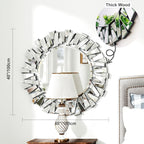Round Glass Wall Mirror — 40" - View 6