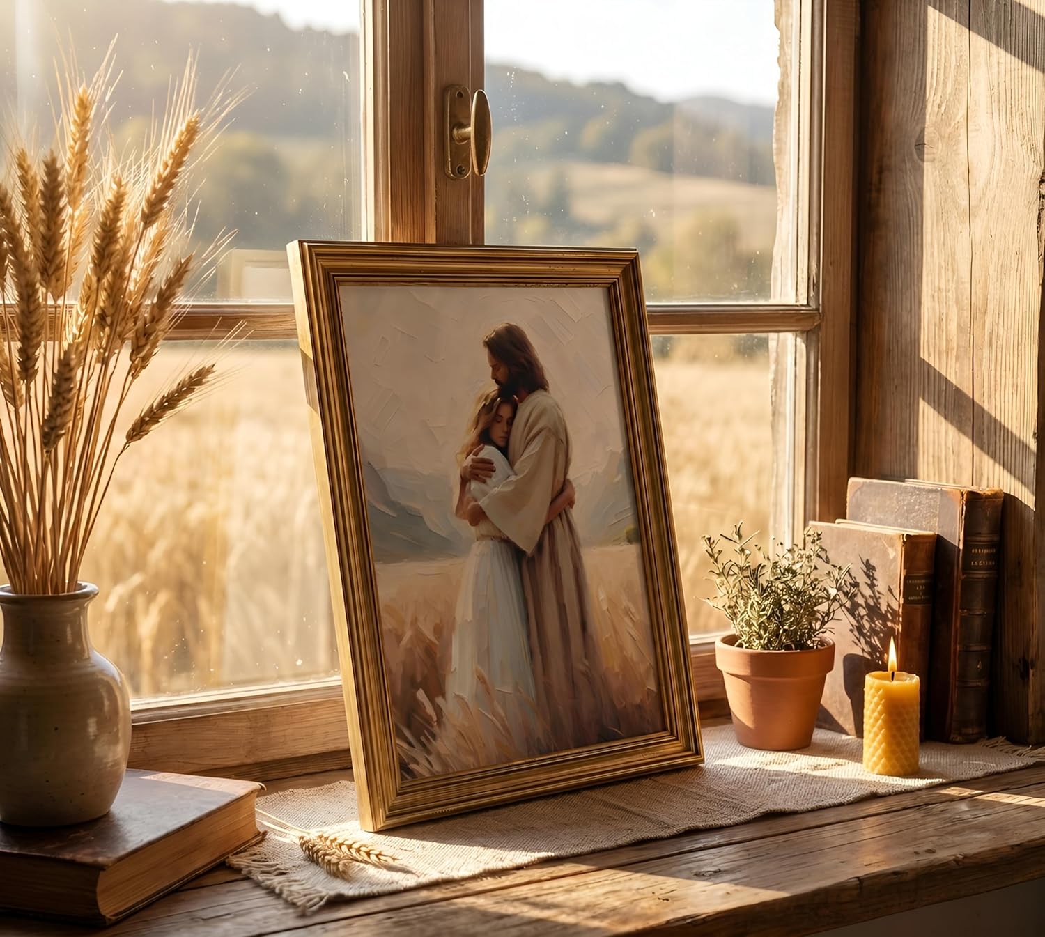 Framed Luxe Metal Wall Art — 16" - View 4