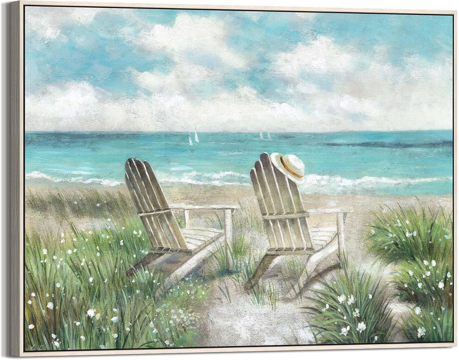 Modern Metal Wall Art — 16" — Beach Chair