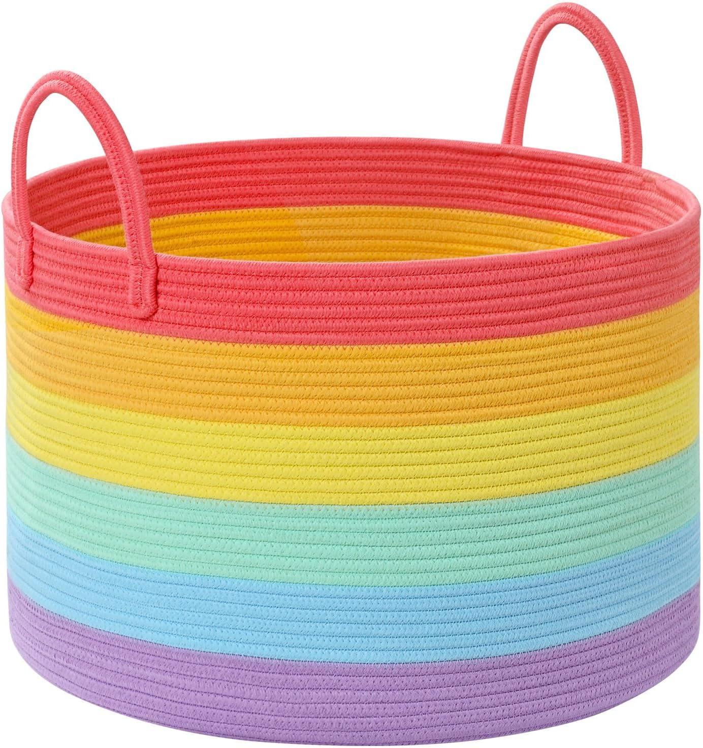 Boho Black Throw Pillow — 20" — Rainbow - Wide