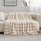 Knit Beige Throw Pillow — 50" - View 8