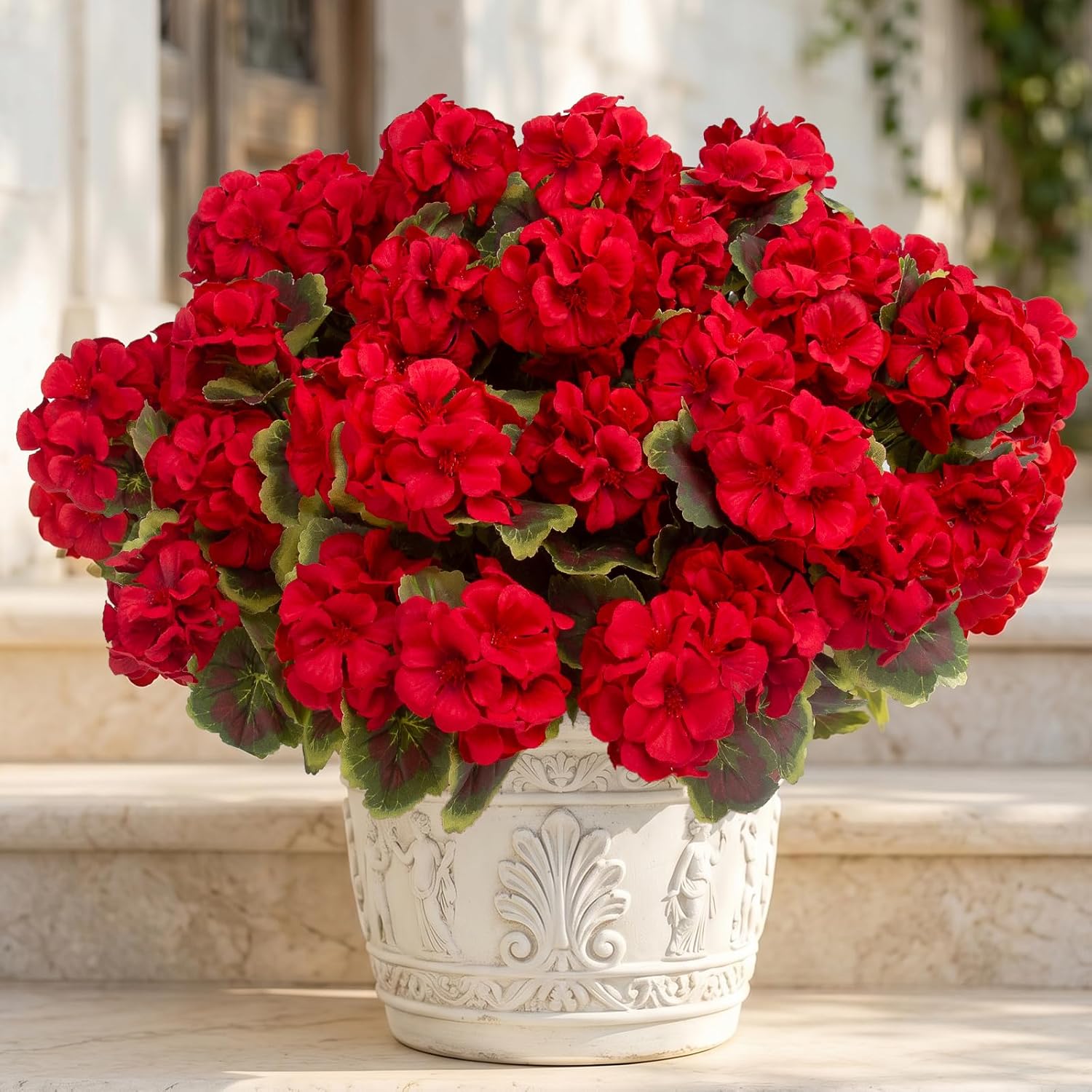 Orange Artificial Plant — Red
