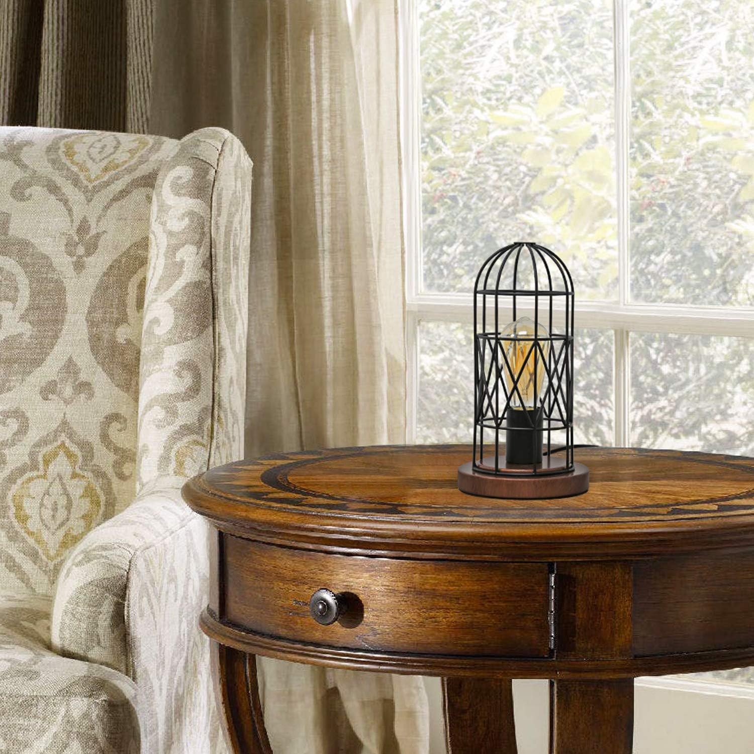 Dimmable Black Bedside Lamp - View 5