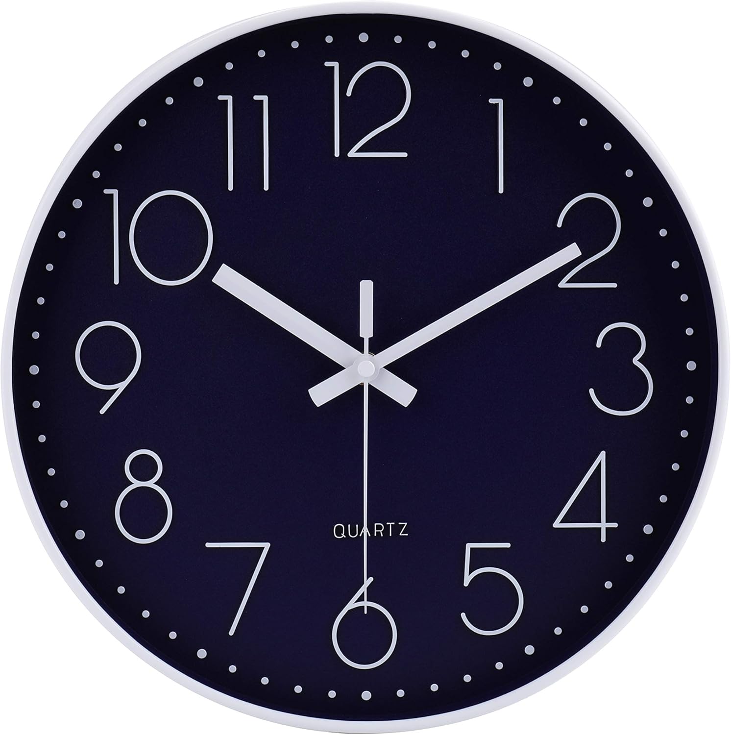 Modern Black Wall Clock — 16" — 12 Inch