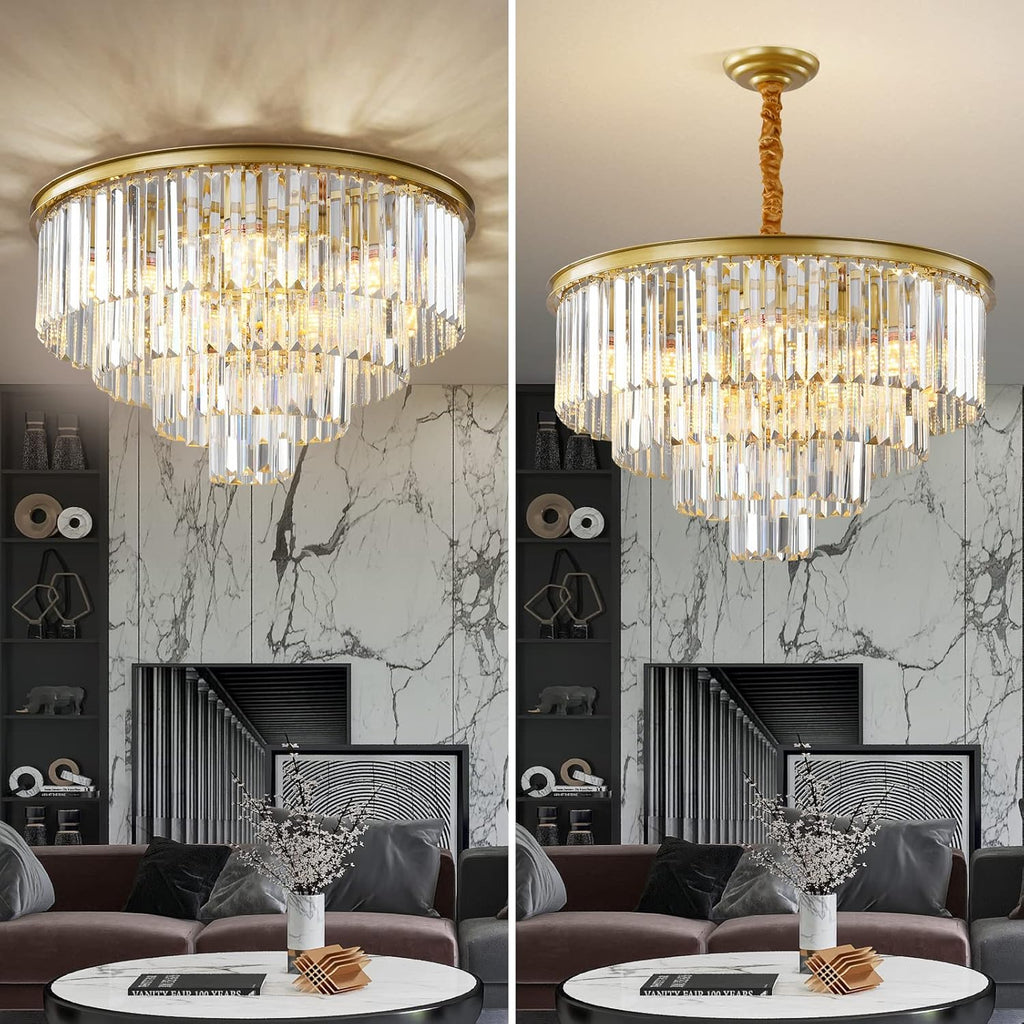 Adjustable Luxe Black Chandelier - View 2