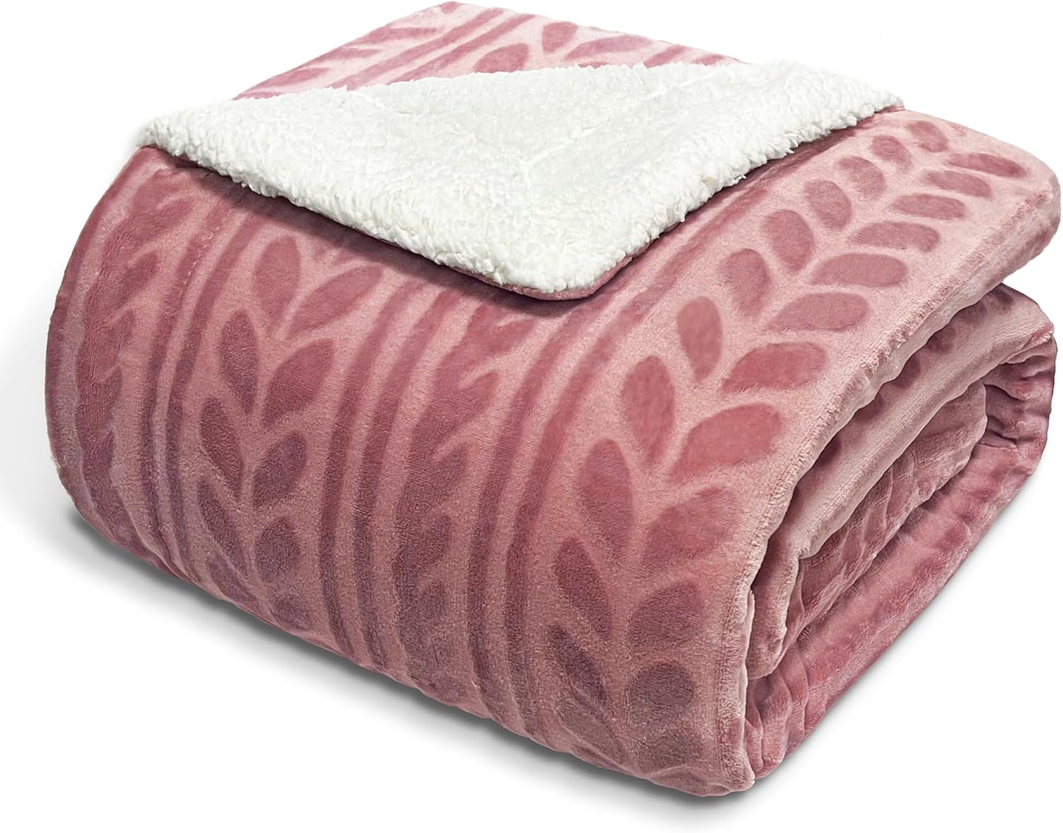Velvet Luxe Black Throw Pillow — 50" — Dusty Pink