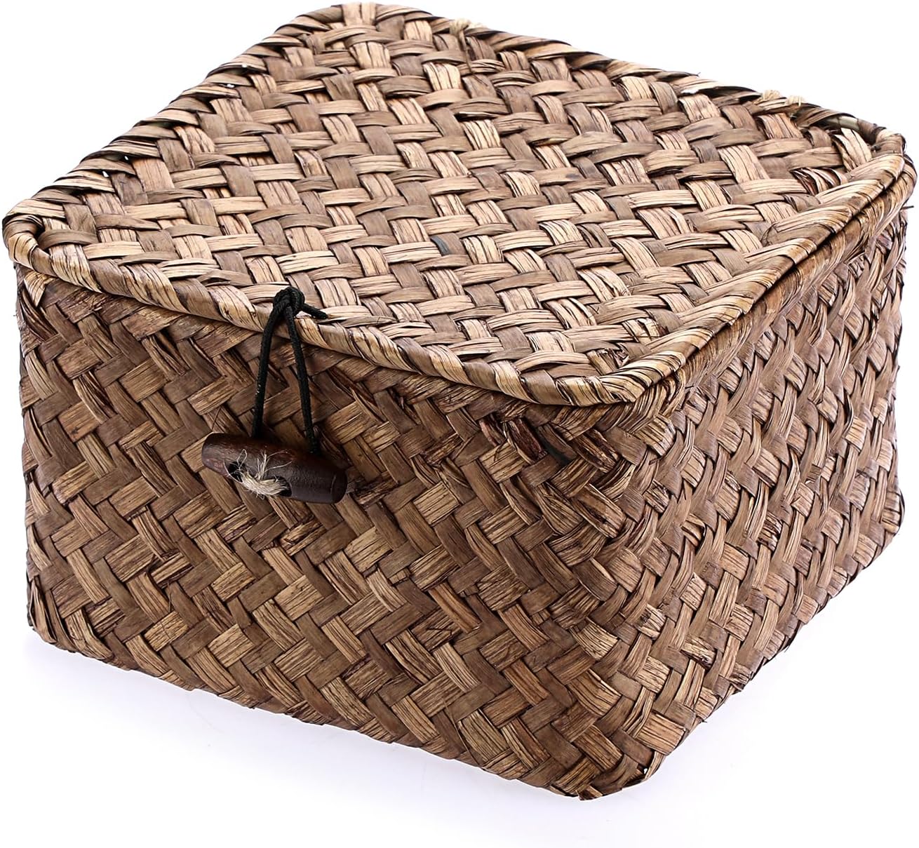 Handwoven Boho Brown Storage Basket — X-small