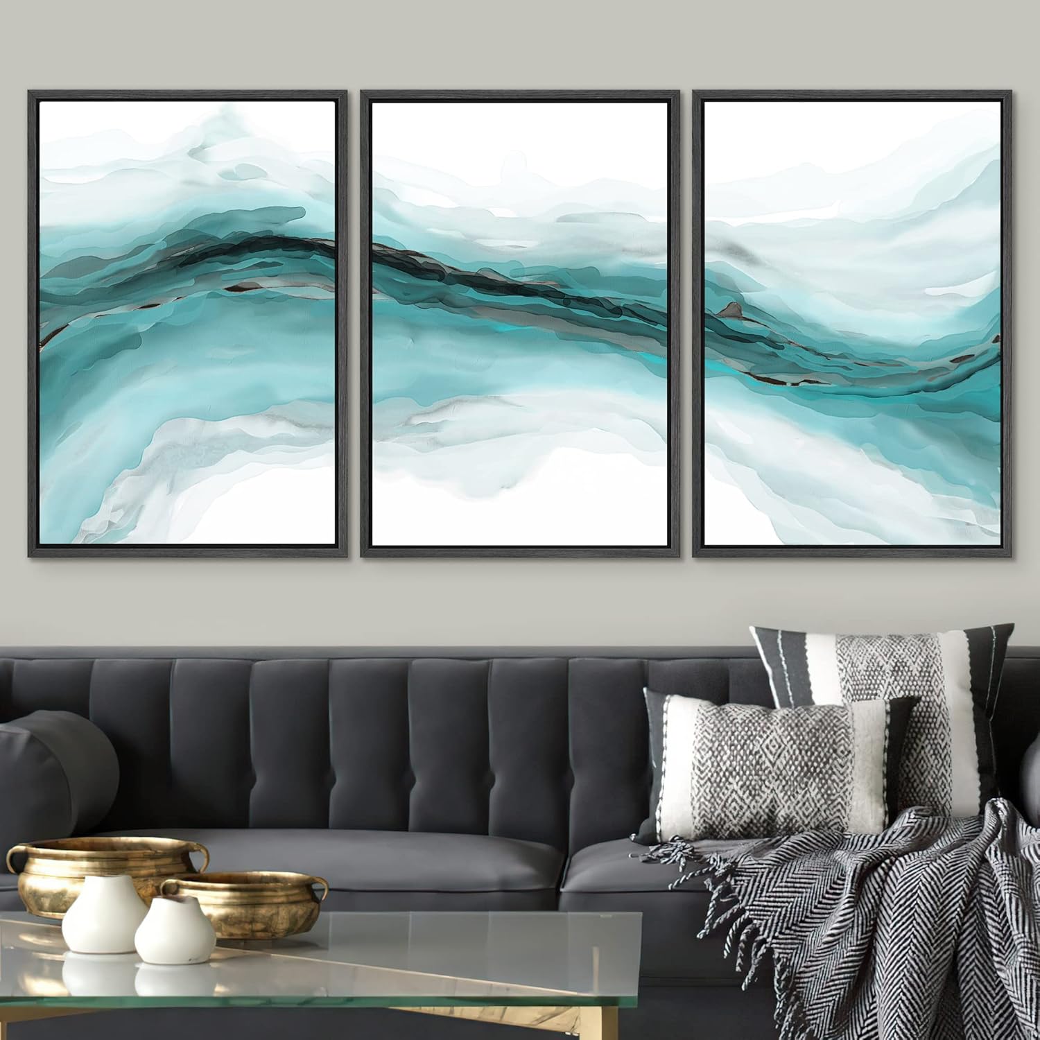 Framed Modern Green Wall Art — 16" - View 2