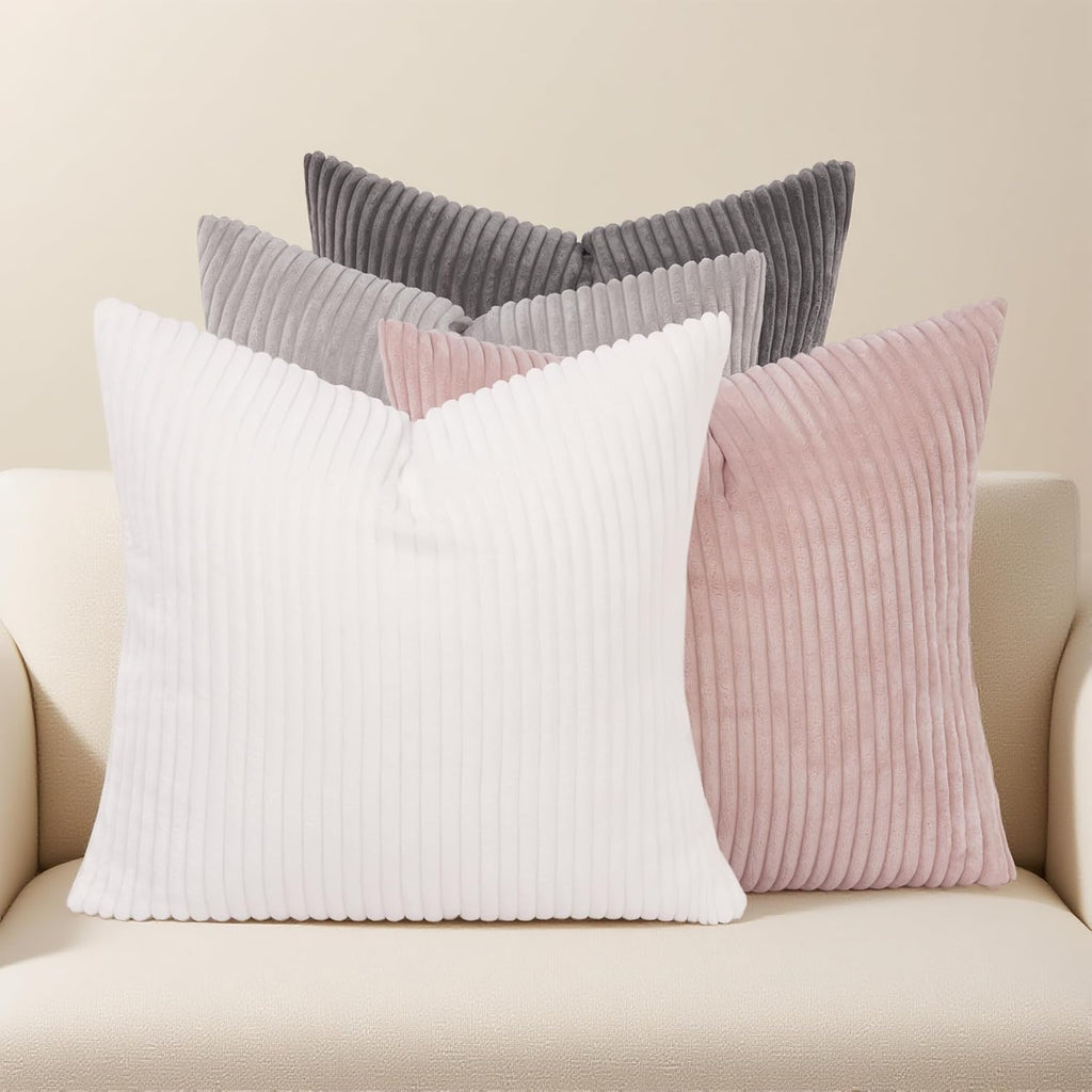 Boho Beige Throw Pillow Cover — 18" — Neutral