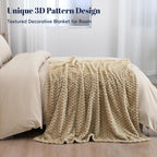 Luxe Beige Throw Pillow — 50" - View 3