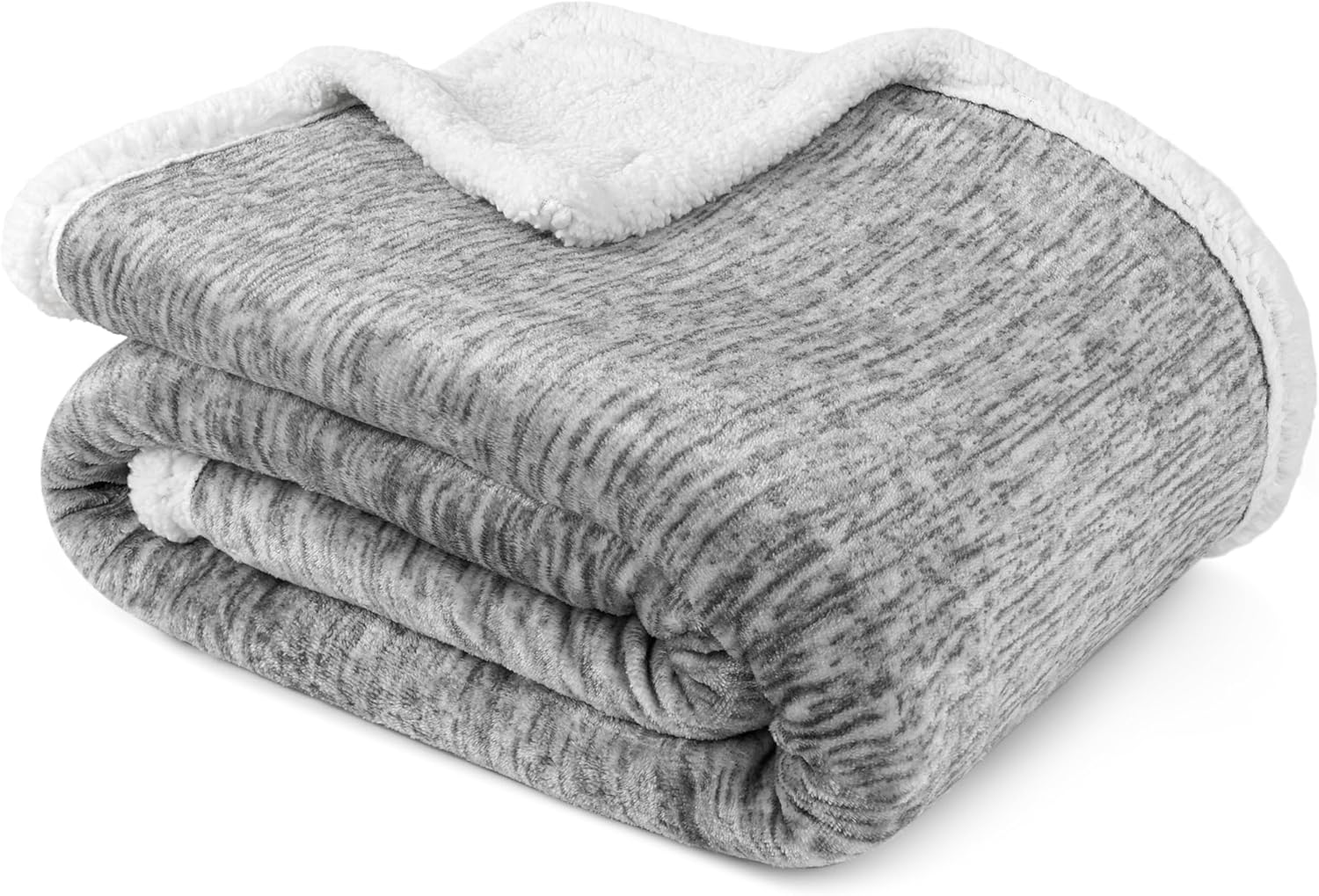 Beige Throw Pillow — 60" — Melange Light Gray